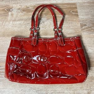 Red Leather Coach bag